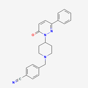 4-[[4-(6-Oxo-3-phenylpyridazin-1-yl)piperidin-1-yl]methyl]benzonitrile
