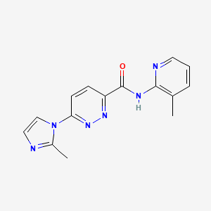 molecular formula C15H14N6O B2920515 6-(2-methyl-1H-imidazol-1-yl)-N-(3-methylpyridin-2-yl)pyridazine-3-carboxamide CAS No. 1396747-30-0