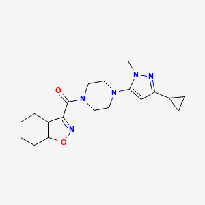 (4-(3-cyclopropyl-1-methyl-1H-pyrazol-5-yl)piperazin-1-yl)(4,5,6,7-tetrahydrobenzo[d]isoxazol-3-yl)methanone