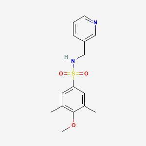 4-methoxy-3,5-dimethyl-N-(pyridin-3-ylmethyl)benzenesulfonamide
