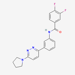 3,4-difluoro-N-[3-(6-pyrrolidin-1-ylpyridazin-3-yl)phenyl]benzamide