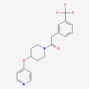 molecular formula C19H19F3N2O2 B2920541 1-(4-(吡啶-4-氧基)哌啶-1-基)-2-(3-(三氟甲基)苯基)乙酮 CAS No. 2034301-48-7