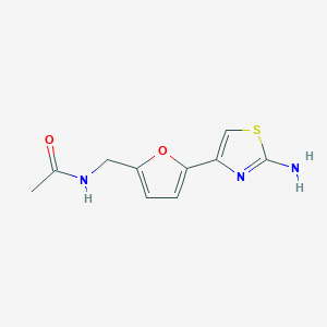 N-{[5-(2-amino-1,3-thiazol-4-yl)furan-2-yl]methyl}acetamide
