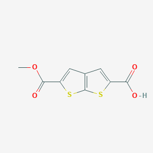 molecular formula C9H6O4S2 B2920548 5-(甲氧羰基)噻吩并[2,3-b]噻吩-2-甲酸 CAS No. 2225136-06-9