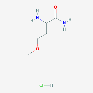 molecular formula C5H13ClN2O2 B2920550 2-氨基-4-甲氧基丁酰胺盐酸盐 CAS No. 1432677-68-3