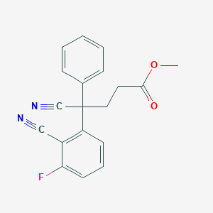 Methyl 4-cyano-4-(2-cyano-3-fluorophenyl)-4-phenylbutanoate