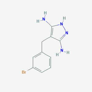 molecular formula C10H11BrN4 B292056 3-amino-4-(3-bromobenzyl)-1H-pyrazol-5-ylamine 