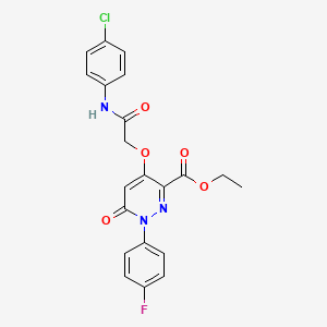 Ethyl 4-(2-((4-chlorophenyl)amino)-2-oxoethoxy)-1-(4-fluorophenyl)-6-oxo-1,6-dihydropyridazine-3-carboxylate