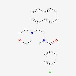 4-chloro-N-(2-morpholino-2-(naphthalen-1-yl)ethyl)benzamide