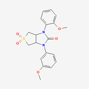 molecular formula C19H20N2O5S B2920581 1-(2-methoxyphenyl)-3-(3-methoxyphenyl)tetrahydro-1H-thieno[3,4-d]imidazol-2(3H)-one 5,5-dioxide CAS No. 878428-13-8