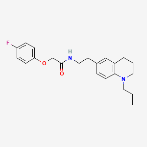 molecular formula C22H27FN2O2 B2920582 2-(4-fluorophenoxy)-N-(2-(1-propyl-1,2,3,4-tetrahydroquinolin-6-yl)ethyl)acetamide CAS No. 955592-66-2