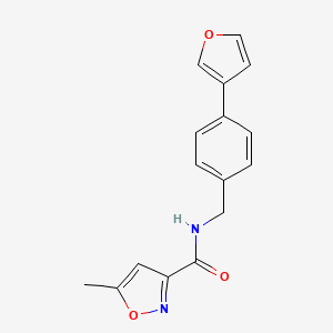 molecular formula C16H14N2O3 B2920583 N-(4-(furan-3-yl)benzyl)-5-methylisoxazole-3-carboxamide CAS No. 2034350-23-5