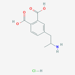 molecular formula C11H14ClNO4 B2920584 4-(2-Aminopropyl)phthalic acid;hydrochloride CAS No. 2248335-09-1