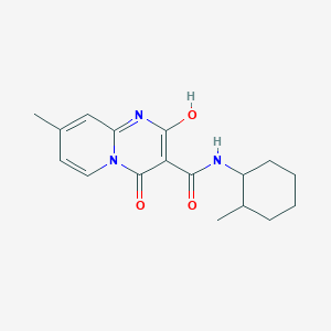 molecular formula C17H21N3O3 B2920588 2-羟基-8-甲基-N-(2-甲基环己基)-4-氧代-4H-吡啶并[1,2-a]嘧啶-3-甲酰胺 CAS No. 898457-59-5