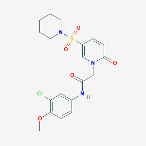 molecular formula C19H22ClN3O5S B2920594 N-(3-chloro-4-methoxyphenyl)-2-[2-oxo-5-(piperidine-1-sulfonyl)-1,2-dihydropyridin-1-yl]acetamide CAS No. 1358439-10-7