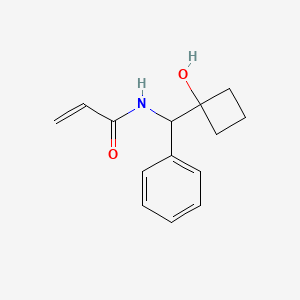 molecular formula C14H17NO2 B2920599 N-[(1-Hydroxycyclobutyl)-phenylmethyl]prop-2-enamide CAS No. 2361638-87-9