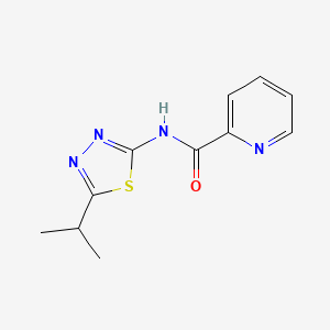molecular formula C11H12N4OS B2920602 N-(5-丙烷-2-基-1,3,4-噻二唑-2-基)吡啶-2-甲酰胺 CAS No. 879423-08-2