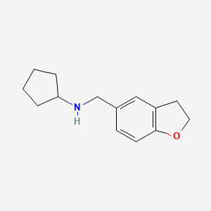 N-(2,3-dihydro-1-benzofuran-5-ylmethyl)cyclopentanamine