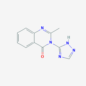 molecular formula C11H9N5O B292061 2-methyl-3-(1H-1,2,4-triazol-3-yl)quinazolin-4(3H)-one 