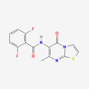 2,6-difluoro-N-(7-methyl-5-oxo-5H-[1,3]thiazolo[3,2-a]pyrimidin-6-yl)benzamide