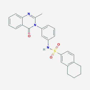N-(3-(2-methyl-4-oxoquinazolin-3(4H)-yl)phenyl)-5,6,7,8-tetrahydronaphthalene-2-sulfonamide