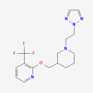 B2920617 2-[[1-[2-(Triazol-2-yl)ethyl]piperidin-3-yl]methoxy]-3-(trifluoromethyl)pyridine CAS No. 2379978-36-4