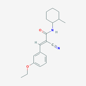 (E)-2-cyano-3-(3-ethoxyphenyl)-N-(2-methylcyclohexyl)prop-2-enamide