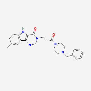 3-(3-(4-benzylpiperazin-1-yl)-3-oxopropyl)-8-methyl-3H-pyrimido[5,4-b]indol-4(5H)-one