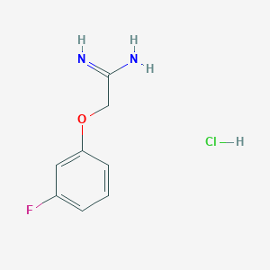 molecular formula C8H10ClFN2O B2920634 2-(3-Fluorophenoxy)ethanimidamide hydrochloride CAS No. 1185371-64-5; 284029-63-6