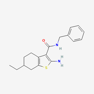 2-amino-N-benzyl-6-ethyl-4,5,6,7-tetrahydro-1-benzothiophene-3-carboxamide