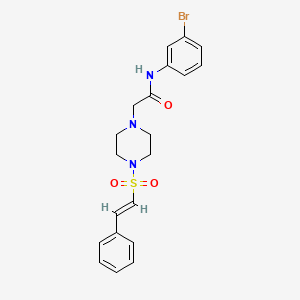 molecular formula C20H22BrN3O3S B2920638 N-(3-bromophenyl)-2-[4-[(E)-2-phenylethenyl]sulfonylpiperazin-1-yl]acetamide CAS No. 1002405-49-3