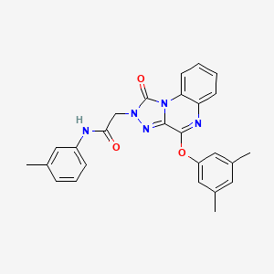 molecular formula C26H23N5O3 B2920644 2-(4-(3,5-二甲基苯氧基)-1-氧代-[1,2,4]三唑并[4,3-a]喹喔啉-2(1H)-基)-N-(间甲苯基)乙酰胺 CAS No. 1206989-95-8