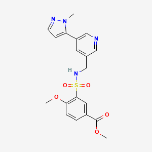 methyl 4-methoxy-3-(N-((5-(1-methyl-1H-pyrazol-5-yl)pyridin-3-yl)methyl)sulfamoyl)benzoate