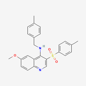 molecular formula C25H24N2O3S B2920651 6-methoxy-N-(4-methylbenzyl)-3-tosylquinolin-4-amine CAS No. 895646-92-1