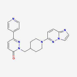 2-[(1-{Imidazo[1,2-b]pyridazin-6-yl}piperidin-4-yl)methyl]-6-(pyridin-4-yl)-2,3-dihydropyridazin-3-one