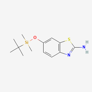 molecular formula C13H20N2OSSi B2920653 6-((叔丁基二甲基甲硅烷基)氧基)苯并[d]噻唑-2-胺 CAS No. 945400-91-9