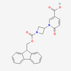 molecular formula C24H20N2O5 B2920662 1-[1-(9H-芴-9-基甲氧羰基)氮杂环丁-3-基]-6-氧代吡啶-3-羧酸 CAS No. 2416237-23-3