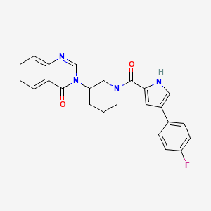 molecular formula C24H21FN4O2 B2920663 3-(1-(4-(4-fluorophenyl)-1H-pyrrole-2-carbonyl)piperidin-3-yl)quinazolin-4(3H)-one CAS No. 2034534-35-3