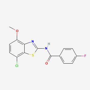 N-(7-chloro-4-methoxybenzo[d]thiazol-2-yl)-4-fluorobenzamide