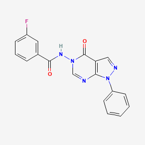 3-fluoro-N-(4-oxo-1-phenyl-1H-pyrazolo[3,4-d]pyrimidin-5(4H)-yl)benzamide