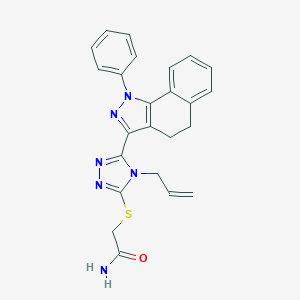 2-{[4-allyl-5-(1-phenyl-4,5-dihydro-1H-benzo[g]indazol-3-yl)-4H-1,2,4-triazol-3-yl]sulfanyl}acetamide