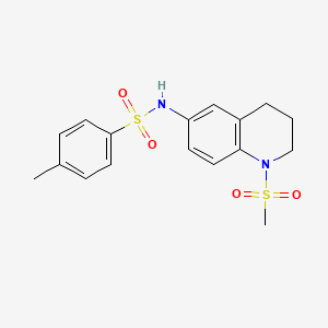 molecular formula C17H20N2O4S2 B2920682 4-methyl-N-(1-methylsulfonyl-3,4-dihydro-2H-quinolin-6-yl)benzenesulfonamide CAS No. 899988-84-2