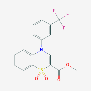 methyl 4-(3-(trifluoromethyl)phenyl)-4H-benzo[b][1,4]thiazine-2-carboxylate 1,1-dioxide