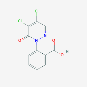 molecular formula C11H6Cl2N2O3 B2920709 2-(4,5-dichloro-6-oxopyridazin-1(6H)-yl)benzoic acid CAS No. 869634-06-0