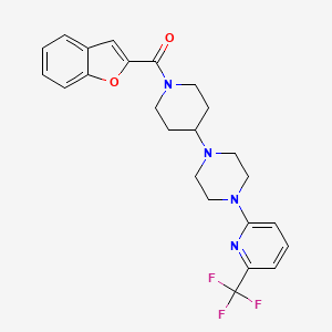 Benzofuran-2-yl(4-(4-(6-(trifluoromethyl)pyridin-2-yl)piperazin-1-yl)piperidin-1-yl)methanone