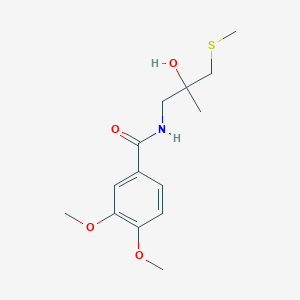 molecular formula C14H21NO4S B2920712 N-(2-hydroxy-2-methyl-3-(methylthio)propyl)-3,4-dimethoxybenzamide CAS No. 1396852-34-8