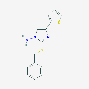 2-(benzylsulfanyl)-4-(2-thienyl)-1H-imidazol-1-ylamine