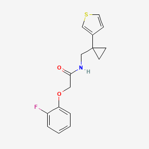 molecular formula C16H16FNO2S B2920720 2-(2-Fluorophenoxy)-N-[(1-thiophen-3-ylcyclopropyl)methyl]acetamide CAS No. 2415561-75-8