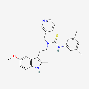3-(3,5-dimethylphenyl)-1-(2-(5-methoxy-2-methyl-1H-indol-3-yl)ethyl)-1-(pyridin-3-ylmethyl)thiourea