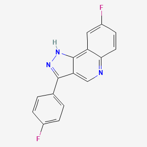 8-fluoro-3-(4-fluorophenyl)-1H-pyrazolo[4,3-c]quinoline